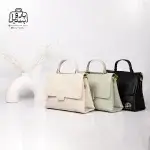 تصویر اختصاصی از نمای جلوی کیف دوشی زنانه موجیتو کد 88167 در رنگ مشکی سبز پاستلی کرم