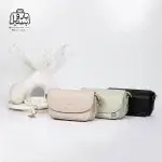 تصویر اختصاصی از نمای جلوی کیف دوشی زنانه موجیتو کد 88169 در رنگ مشکی سبز پاستلی کرم