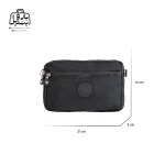 تصویر اختصاصی از نمای جلویی کیف زنانه دوشی سینگلی کد ۰۲۲۷ در رنگ مشکی همراه با سایزبندی