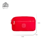 تصویر اختصاصی از نمای جلویی کیف زنانه دوشی سینگلی کد ۲۲۵ در رنگ قرمز همراه با سایزبندی