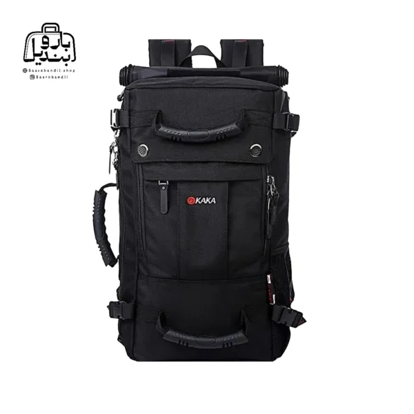 تصویر اختصاصی از نمای جلوی کوله‌پشتی بنج کاکا کد ۲۰۵۰ در رنگ مشکی