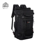 تصویر اختصاصی از نمای جلو و کناری کوله‌پشتی بنج کاکا کد ۲۰۵۰ در رنگ مشکی