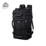 تصویر اختصاصی از نمای جلو و کناری کوله‌پشتی بنج کاکا کد ۲۰۵۰ در رنگ مشکی