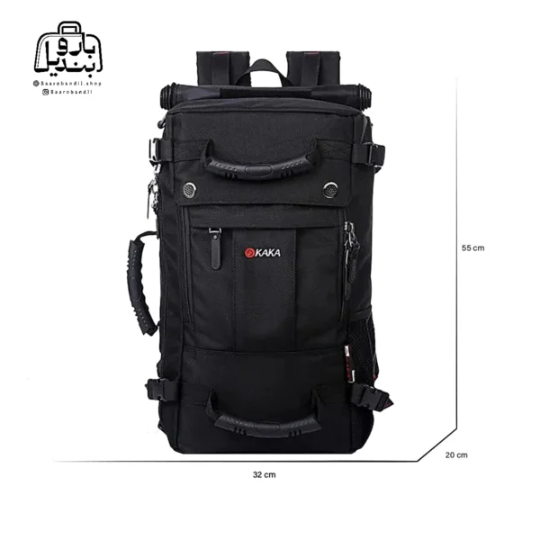 تصویر اختصاصی از سایزبندی کوله‌پشتی بنج کاکا کد ۲۰۵۰ در رنگ مشکی