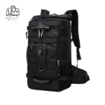 تصویر اختصاصی از نمای جلو و کناری کوله‌پشتی بنج کاکا کد ۲۰۷۰ چهل لیتری در رنگ مشکی