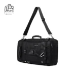 تصویر اختصاصی از نمای افقی کوله‌پشتی بنج کاکا کد ۲۰۷۰ چهل لیتری همراه با بند در رنگ مشکی