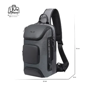 تصویر اختصاصی از سایزبندی بادی بگ (کراس بادی) bange کد 7086 در رنگ طوسی