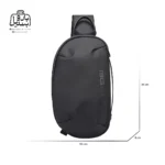 تصویر اختصاصی از سایزبندی بادی‌ بگ (کراس بادی) bange کد 7306 در رنگ مشکی