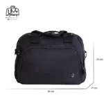 تصویر اختصاصی از نمای جلوی ساک بوبو کد ۹۱۰۱۹ در رنگ مشکی همراه با سایزبندی