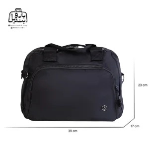 تصویر اختصاصی از نمای جلوی ساک بوبو کد ۹۱۰۱۹ در رنگ مشکی همراه با سایزبندی