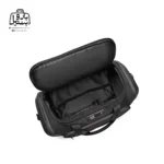 تصویر اختصاصی از زیپ باز نمای جلو و کناری ساک ورزشی فوور کد 9709 در رنگ مشکی