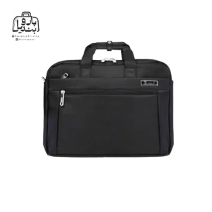 تصویر اختصاصی از نمای جلوی کیف دستی لپ‌تاپی نوژیا کد ۶۰۰۵ در رنگ مشکی