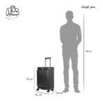 تصویر اختصاصی از سایزبندی چمدان بنج کد yl۲۰۰ سایز کوچک (داخل کابین) در رنگ مشکی