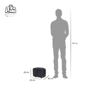 تصویر اختصاصی از سایزبندی کیف آرایشی چمدان هرموسا کد ۸۰۲۱ در رنگ مشکی