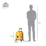 تصویر اختصاصی از سایزبندی چمدان بچگانه شیر در رنگ نارنجی