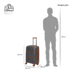 تصویر اختصاصی از سایزبندی چمدان تیتان پلورا ونیز سایز متوسط در رنگ نوکمدادی