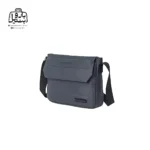 تصویر اختصاصی از نمای جلو و کناری کیف دوشی ولنتیر کد 1713-06 در رنگ طوسی تیره