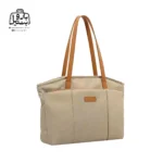 تصویر اختصاصی از نمای جلو و کناری کیف زنانه دوشی بنج کد ۶۸۰۳ در رنگ کرم