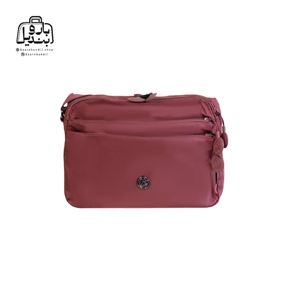 تصویر اختصاصی از نمای جلوی کیف زنانه دوشی بوبو کد ۱-۸۰۱۳ در رنگ زرشکی