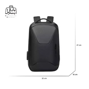 تصویر اختصاصی از نمای جلویی کولهپشتی بنج کد ۶۶۲۱ در رنگ مشکی همراه با سایزبندی