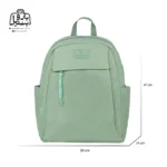 تصویر اختصاصی از نمای جلوی کوله بوبو کد 1823 در رنگ سبز همراه با سایزبندی