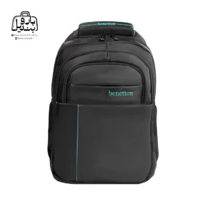 تصویر اختصاصی از نمای جلوی کوله‌پشتی بنتون کد ۱۷۸۵ در رنگ مشکی