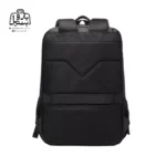 تصویر اختصاصی از نمای پشتی و قابلیت اتصال به دستهٔ چمدان کوله‌پشتی کاکا کد ۰۰۰۲ در رنگ مشکی