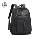 تصویر اختصاصی از نمای جلو و کناری کوله‌پشتی کاکا کد ۰۰۰۲ در رنگ مشکی