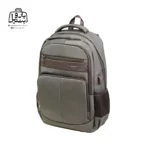 تصویر اختصاصی از نمای جلو و کناری کوله‌پشتی نوژیا کد ۰۲۰۳ در رنگ سبز-طوسی