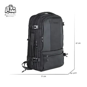 تصویر اختصاصی از سایزبندی کولهپشتی پاورگینگ کد ۱۲۰۲۱ در رنگ مشکی