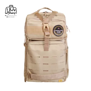 تصویر اختصاصی از نمای جلوی کوله‌پشتی تاکتیکال کد ۴۵۱۲ در رنگ کرمی