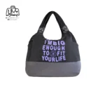 تصویر اختصاصی از نمای جلوی ساک بوبو کد ۶۶۵۶ همراه با دستهٔ در رنگ مشکی