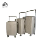 تصویر اختصاصی از چمدان سه تکهٔ هرموسا کد ۸۰۲۰ در رنگ کرم