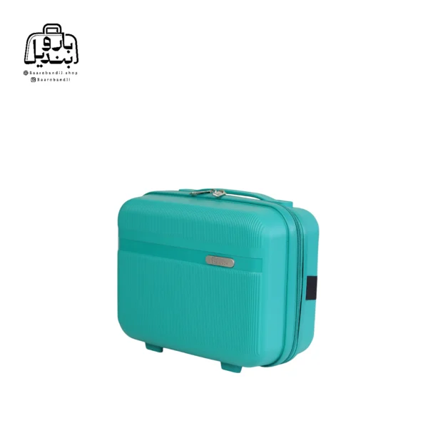 تصویر اختصاصی از کیف آرایشی چمدان هرموسا کد ۸۰۲۵ در رنگ سبز آبی