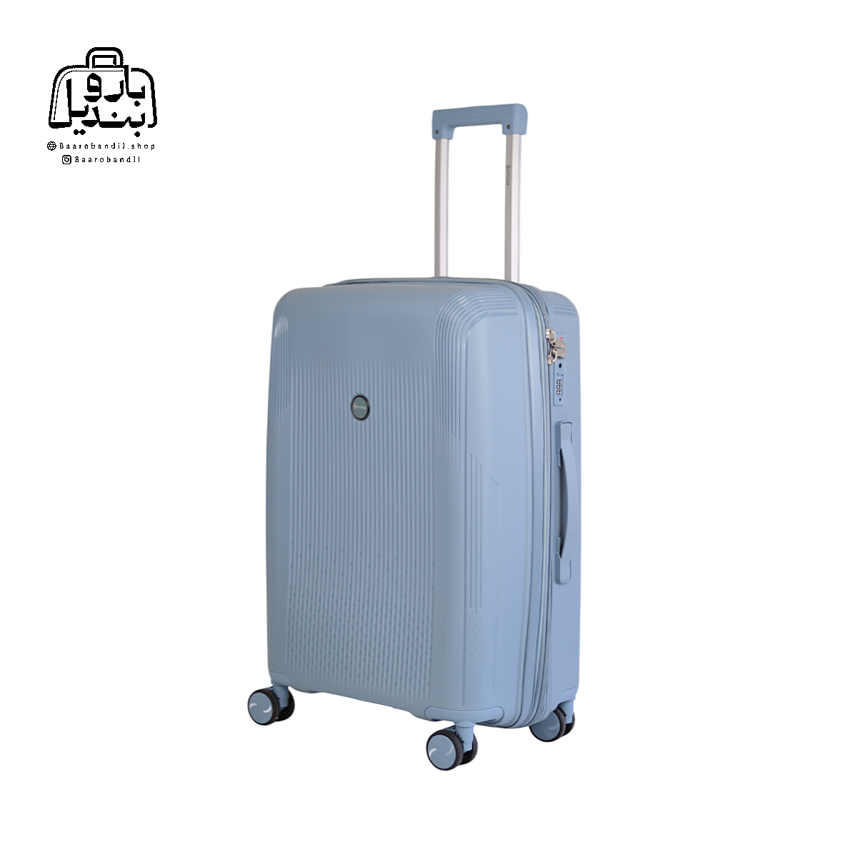 luggage-hermosa-8026-large-checked-blue-2 تصویر اختصاصی از چمدان هرموسا کد ۸۰۲۶ سایز بزرگ در رنگ آبی