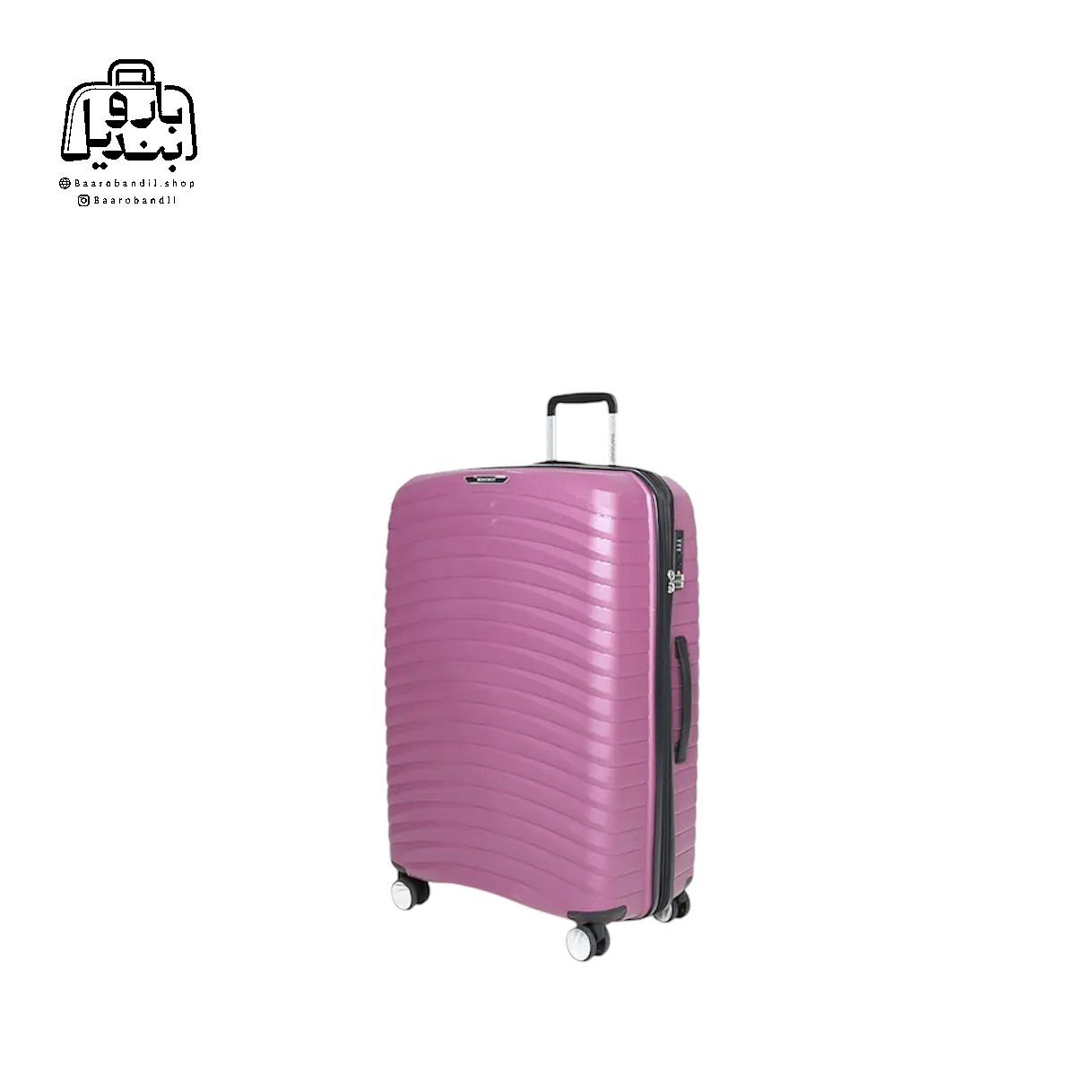 luggage-mandiro-carry-on-purple-1 تصویر اختصاصی از چمدان سایز کوچک (داخل کابین) ماندیرو در رنگ بنفش