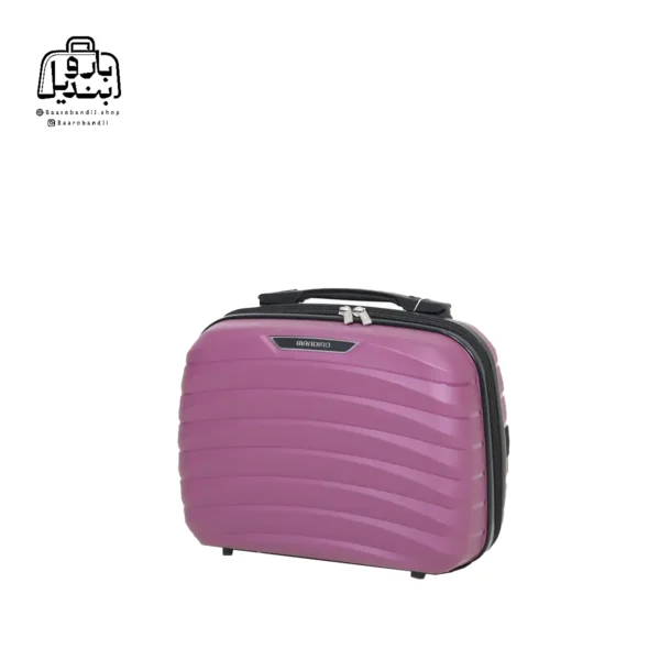 تصویر اختصاصی از کیف آرایشی چمدان ماندیرو در رنگ بنفش