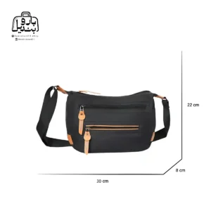 تصویر اختصاصی از سایزبندی کیف دوشی بنج کد ۰۱-۲۵۹۶ در رنگ مشکی