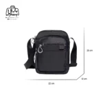 تصویر اختصاصی از سایزبندی کیف دوشی فوور کد 2802-04 در رنگ مشکی