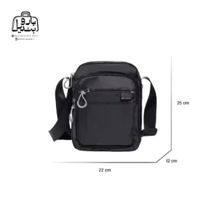 تصویر اختصاصی از سایزبندی کیف دوشی فوور کد 2802-04 در رنگ مشکی