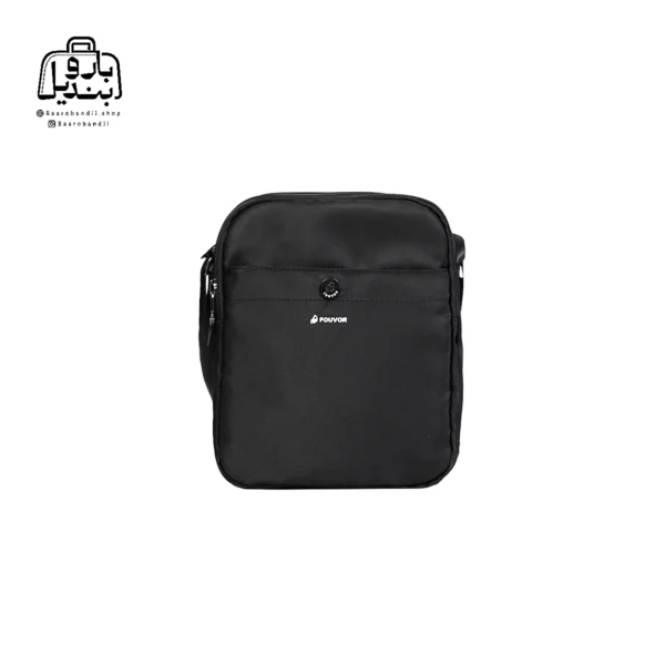 تصویر اختصاصی از نمای جلوی کیف دوشی فوور کد 2918-06 در رنگ مشکی