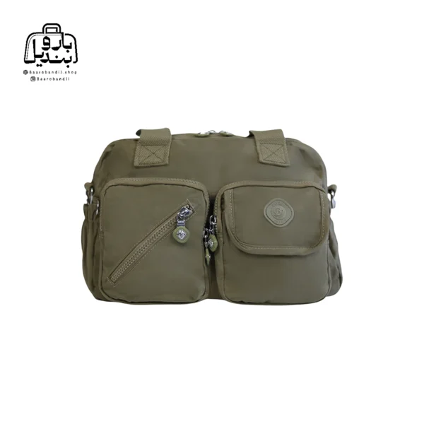 تصویر اختصاصی از نمای جلوی کیف زنانه دوشی بوبو کد ۱-۶۰۰۶ در رنگ سبز زیتونی