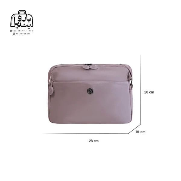 تصویر اختصاصی از سایزبندی کیف زنانه دوشی بوبو کد ۸۵۳۸ در رنگ طوسی یاسی