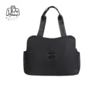 تصویر اختصاصی از نمای جلوی کیف زنانه دوشی چیبائو همراه با دستهٔ کد 79034 در رنگ مشکی