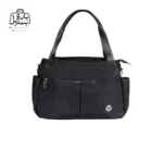 تصویر اختصاصی از نمای جلوی کیف زنانه دوشی حاصل همراه با دسته کد ۱-۱۴۰۹ در رنگ مشکی