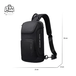 تصویر اختصاصی از نمای جلوی بادی‌ بگ (کراس بادی) بنج کد ۷۵۶۵ در رنگ مشکی با سایزبندی