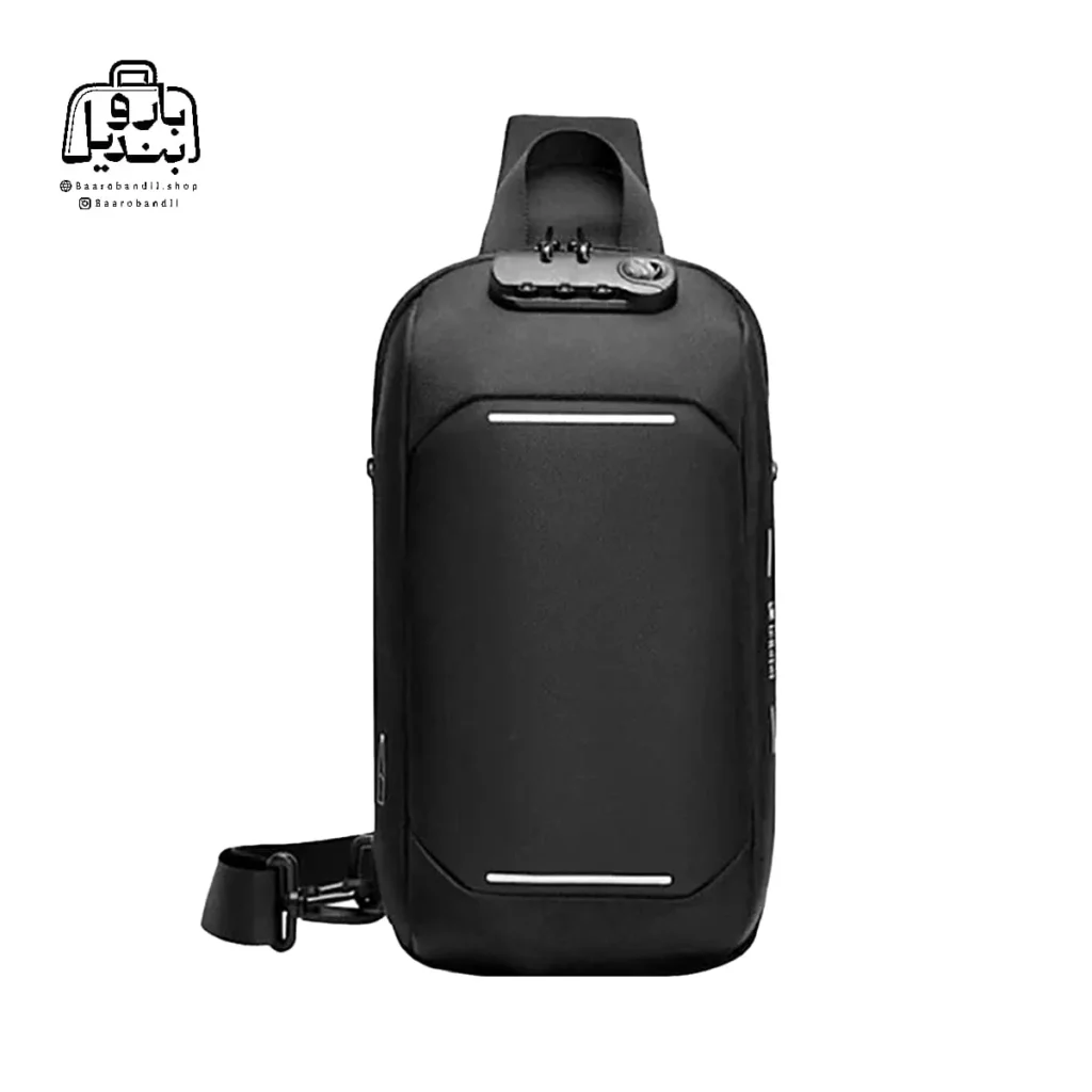 تصویر اختصاصی از نمای جلوی بادی‌ بگ (کراس بادی) لیستات کد ۲۰۲۰ در رنگ مشکی