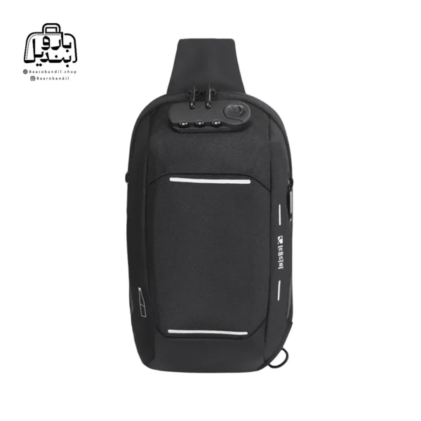 تصویر اختصاصی از نمای جلوی بادی‌ بگ (کراس بادی) لیستات کد ۲۰۲۹ در رنگ مشکی