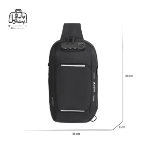 تصویر اختصاصی از سایزبندی بادی بگ (کراس بادی) لیستات کد ۲۰۲۹ در رنگ مشکی