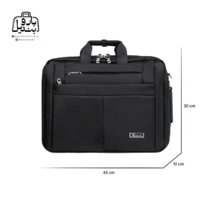 تصویر اختصاصی از سایز بندی کیف دستی لپ‌تاپی نوژیا کد ۱۱۲۸ در رنگ مشکی